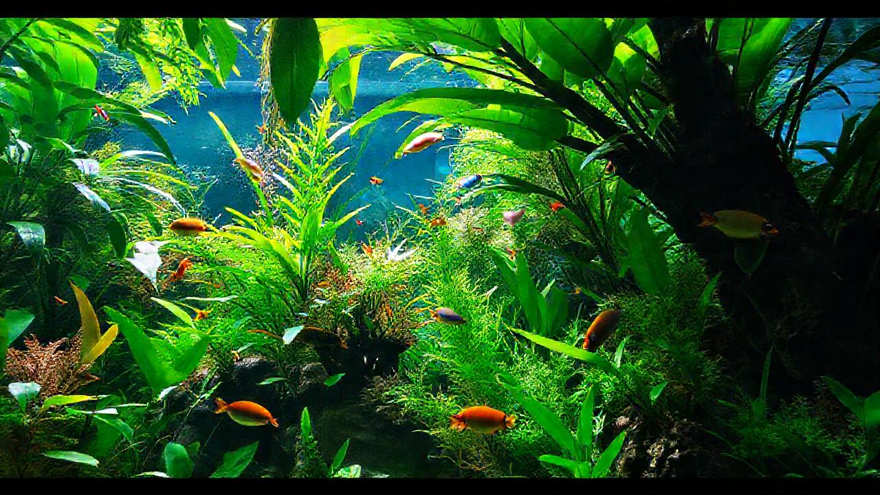 Un acuario tropical vibrante y sereno