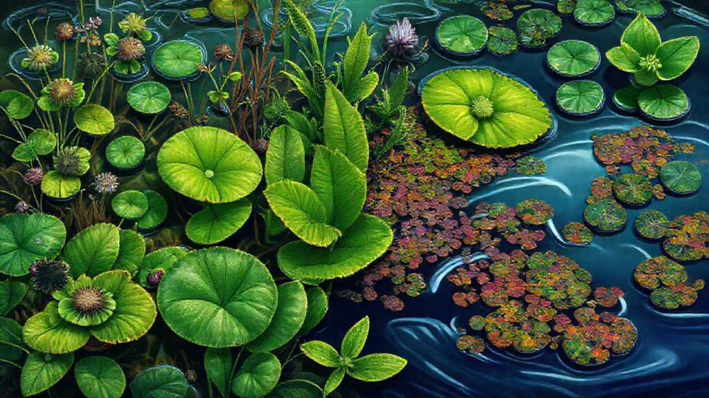 Plantas acuáticas muestran enfermedades y color