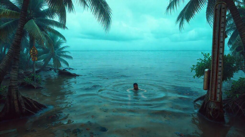 Playa tropical: peligro