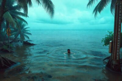 Playa tropical: peligro