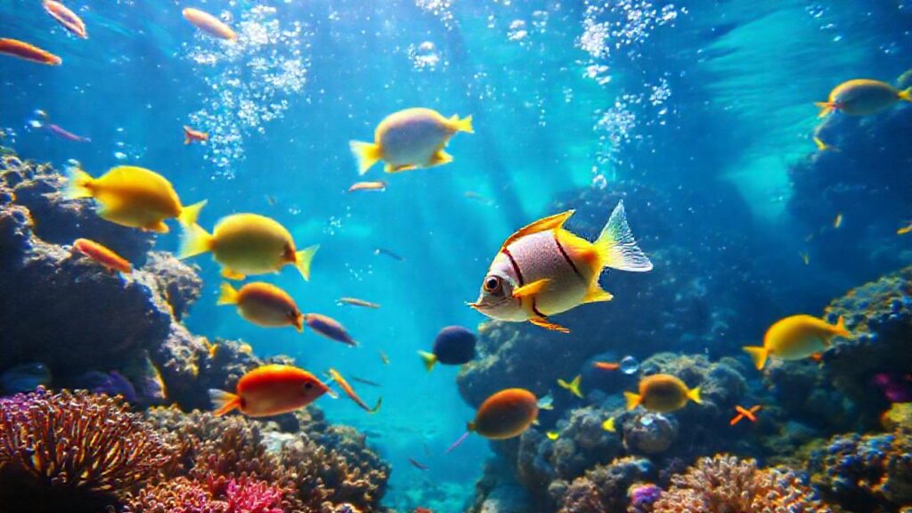 Un acuario tropical vibrante y sereno