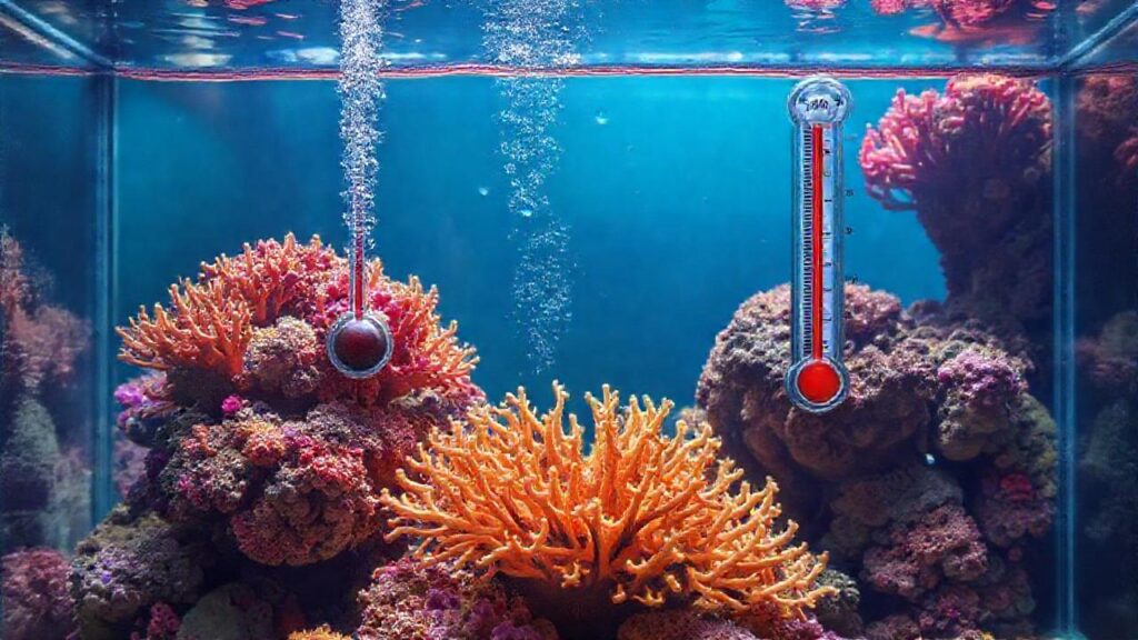 El coral se estresa por el calor