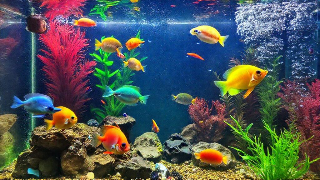 Un acuario tropical es vibrante y sereno