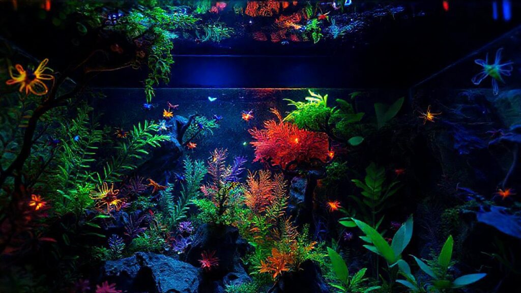 Un acuario exótico crea un paraíso sereno