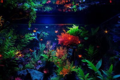 Un acuario exótico crea un paraíso sereno