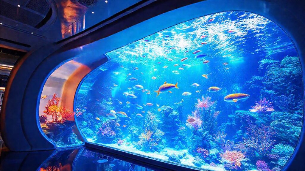 Un acuario holográfico muestra vida digital