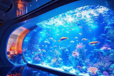 Un acuario holográfico muestra vida digital