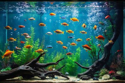 Un acuario tranquilo y colorido