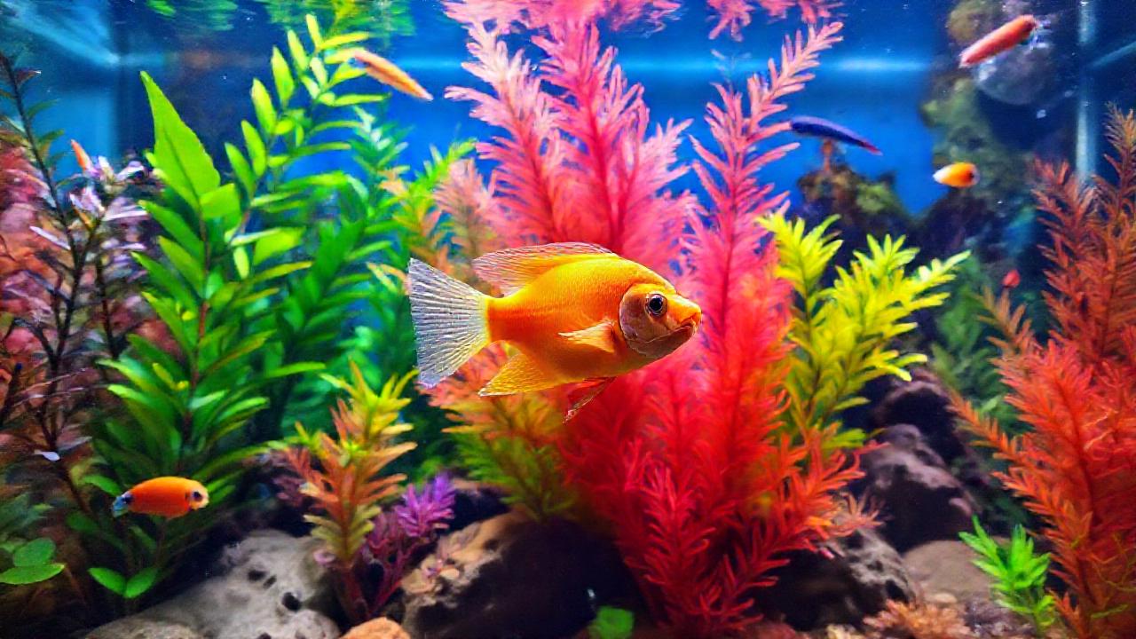 Un acuario tropical es visualmente cautivador