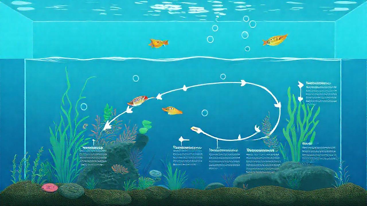 El acuario ilustra el ciclo del agua