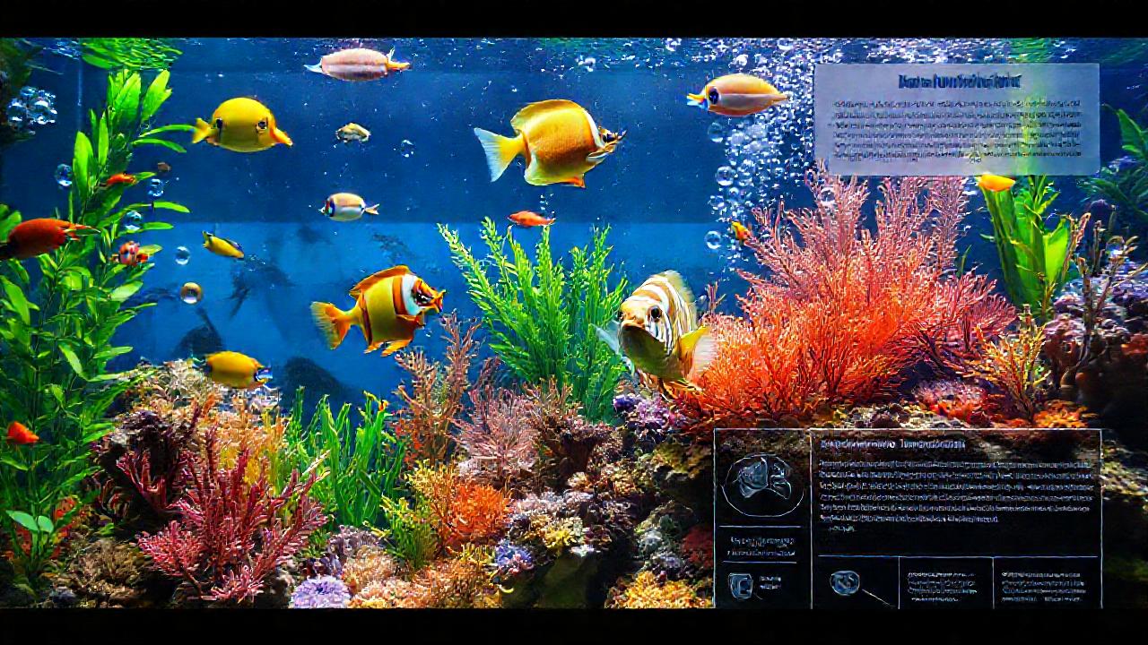 Un acuario tropical es visualmente cautivador