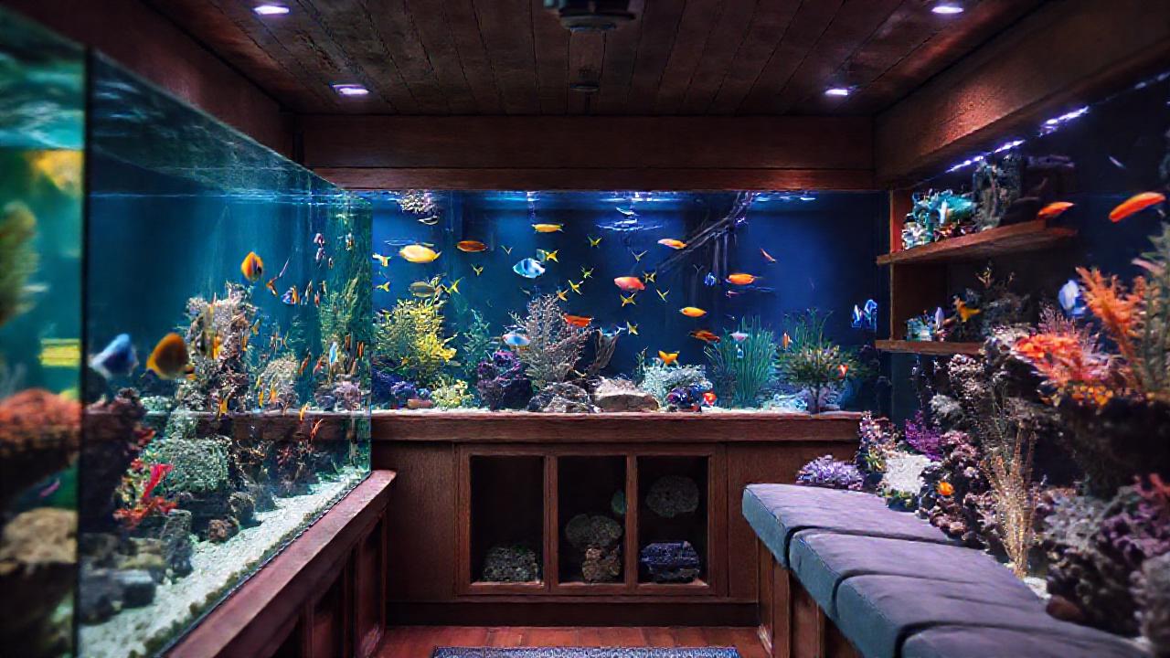Un acuario tranquilo ofrece paz y color