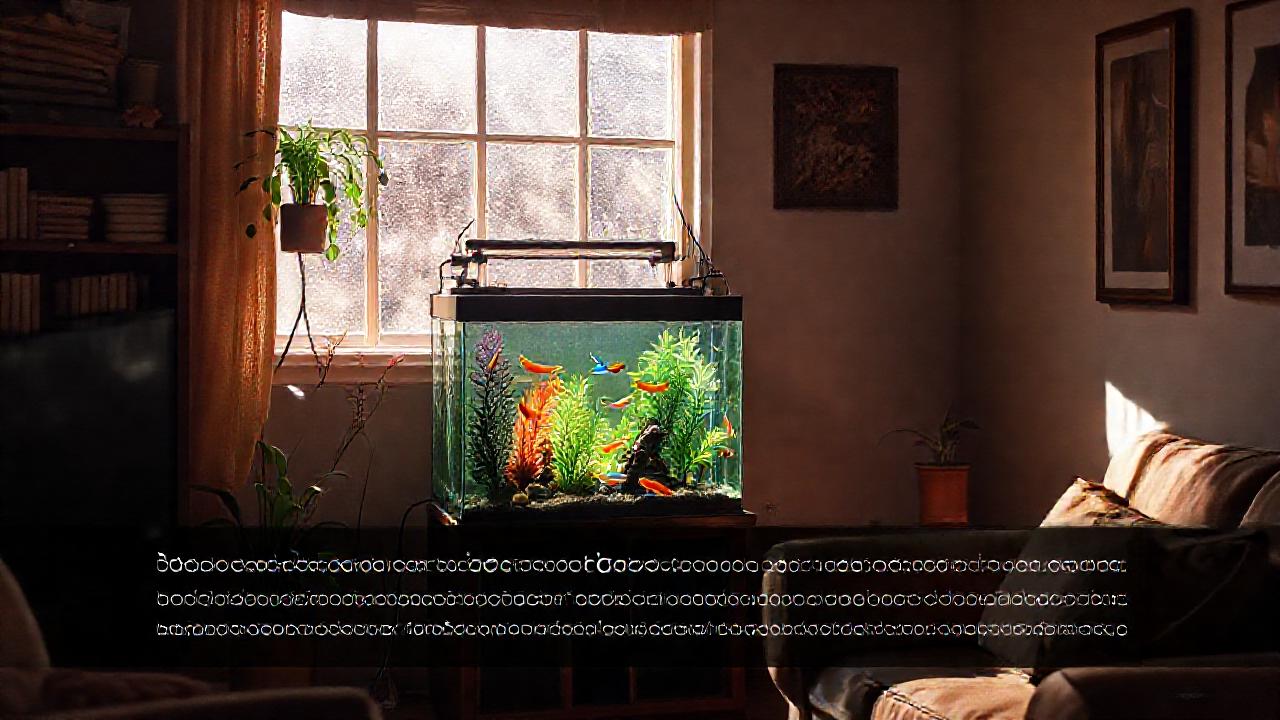 Un acuario acogedor ilumina la sala