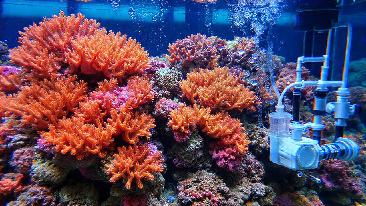 Un acuario de coral es educativo y complejo