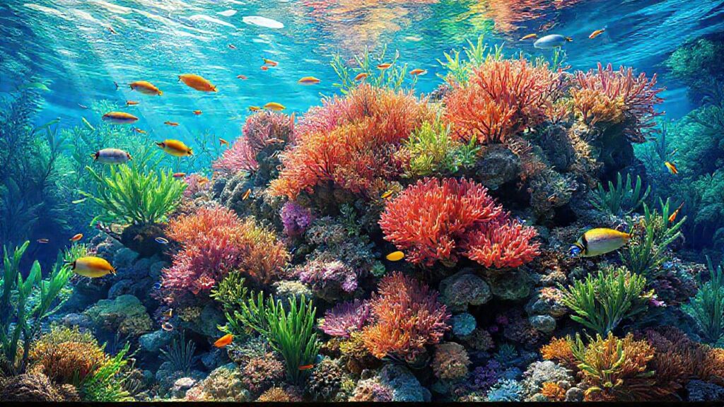 Un acuario tropical resalta belleza y vida