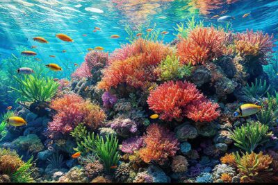 Un acuario tropical resalta belleza y vida