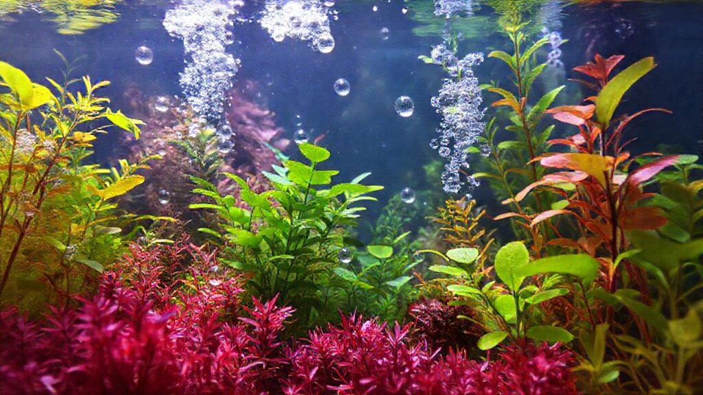 Un acuario sumergido ofrece belleza atmosférica