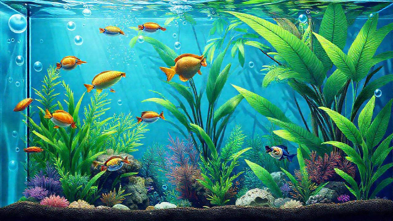 Un acuario tropical vibrante y sereno