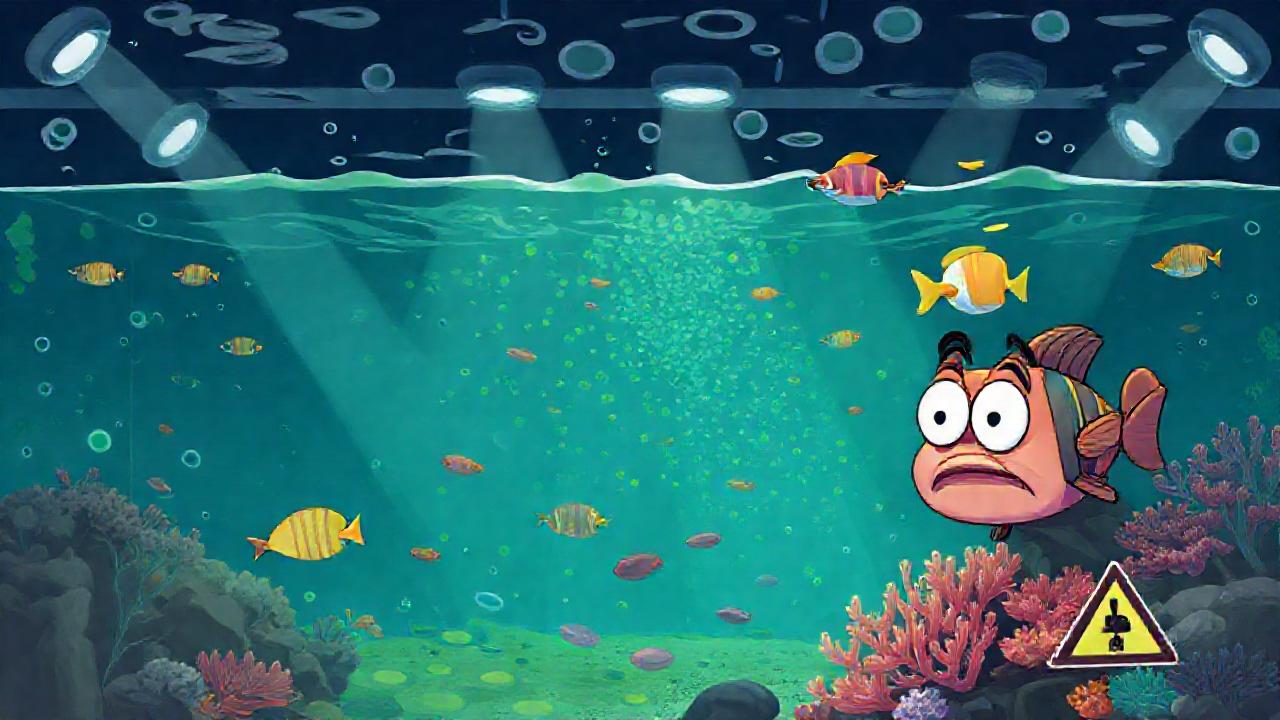 Un acuario problemático causa estrés a los peces