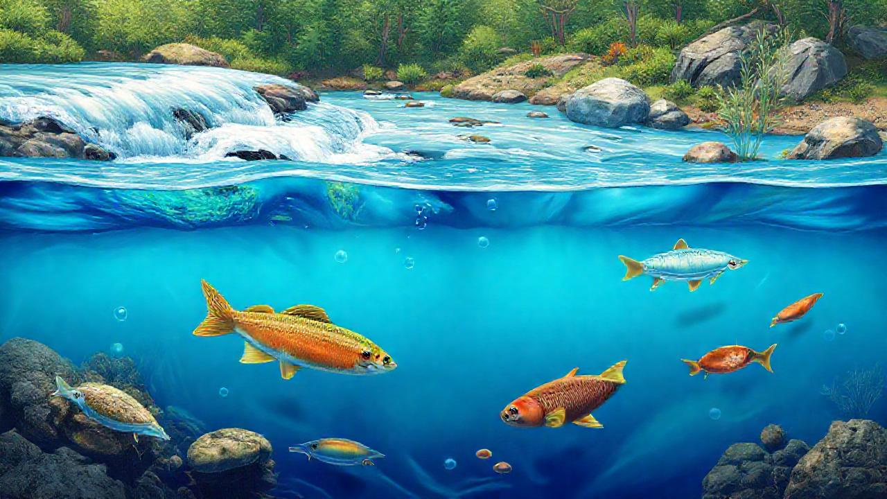Río fluye, vida y ciclo