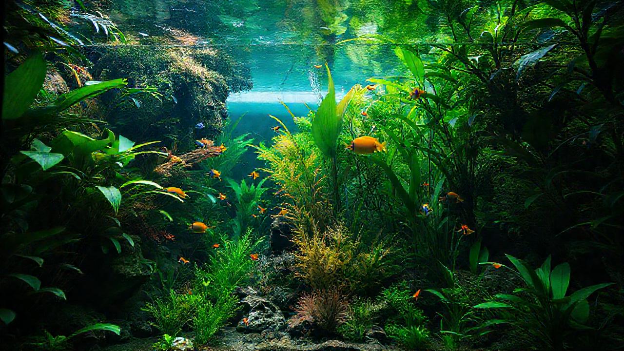 Un acuario tropical captura la vida vibrante