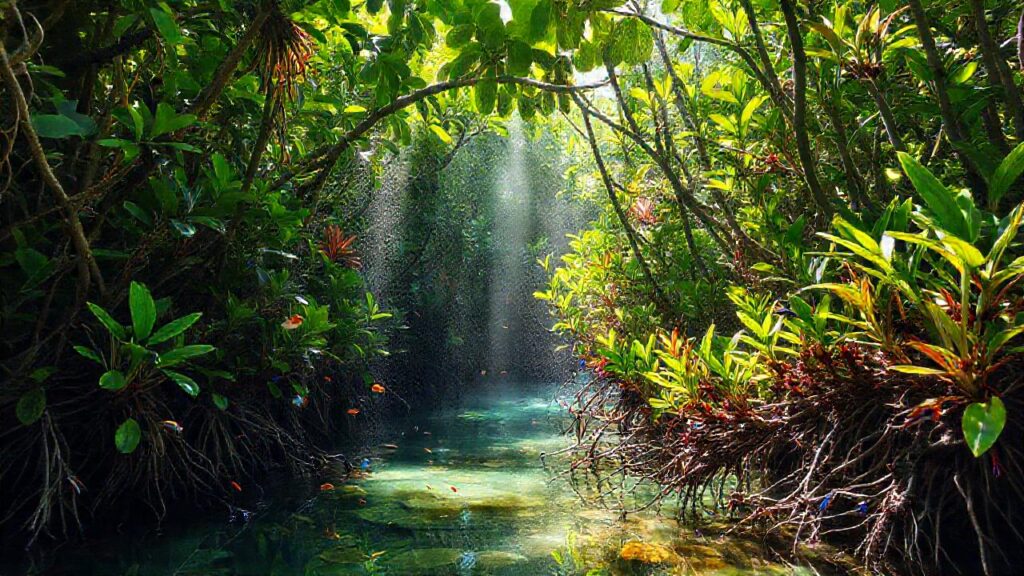 Manglares tropicales vibrantes