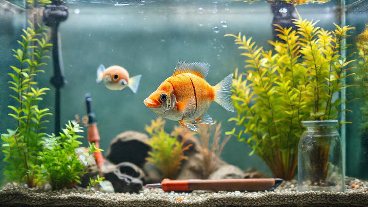 Un acuario sereno con peces relajados