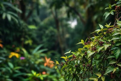 Selva exuberante lucha por la supervivencia
