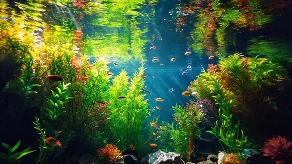 Un acuario sumergido
