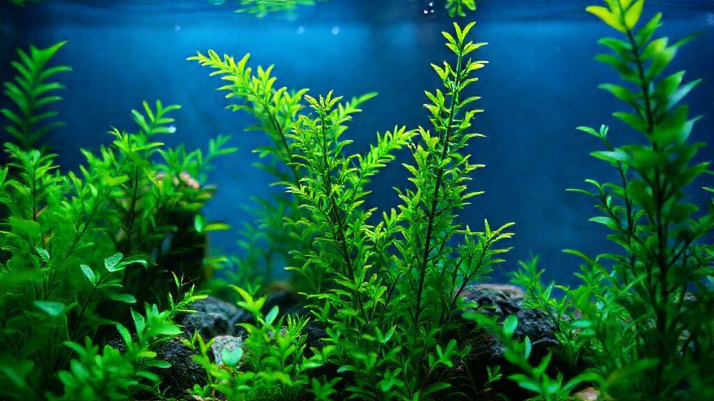 Un acuario tropical vibrante y detallado