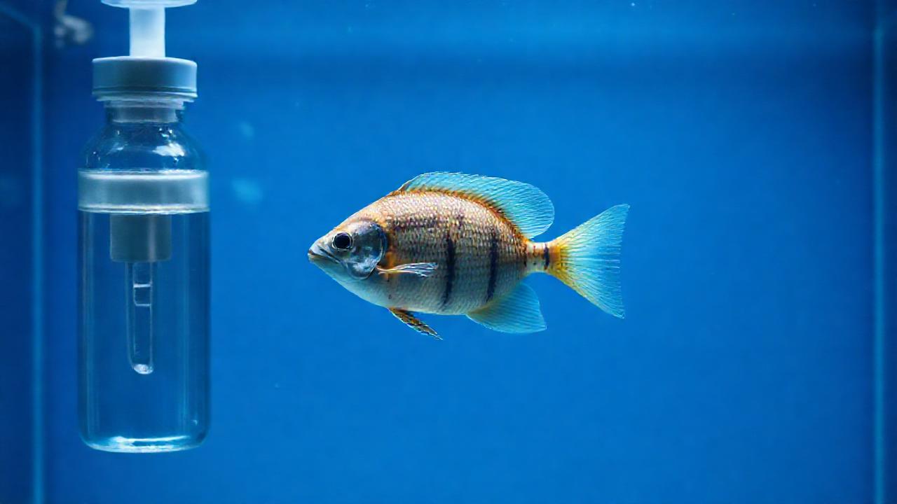 Un acuario azul tranquilo, profesional y simple