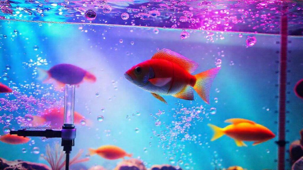 Un acuario tranquilo muestra vida saludable