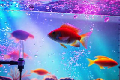 Un acuario tranquilo muestra vida saludable