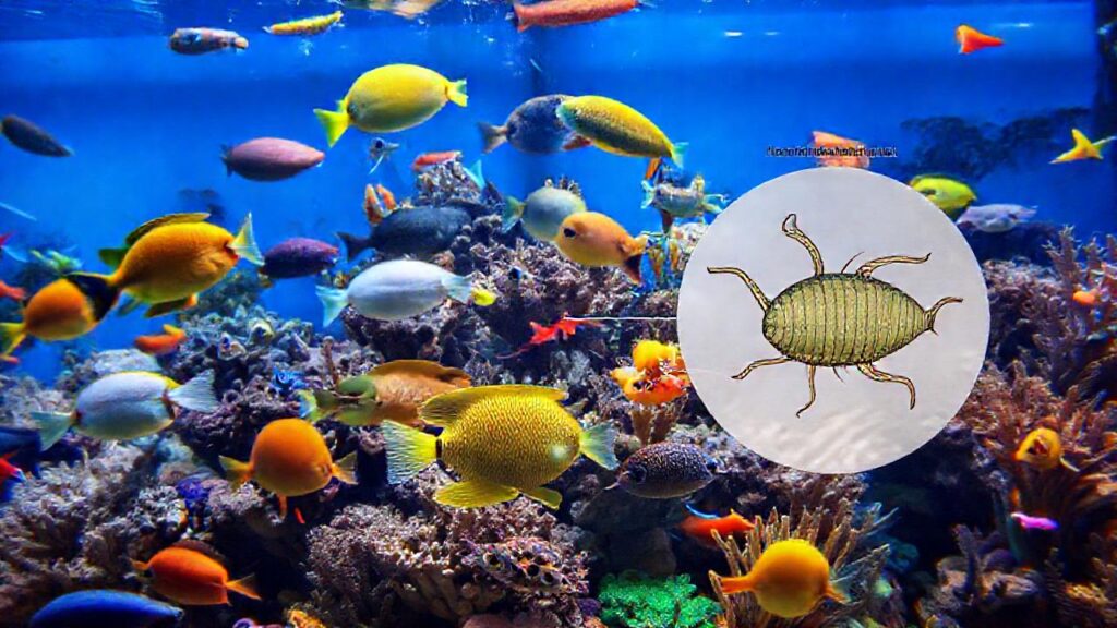 Un acuario tropical ilustra parásitos científicos