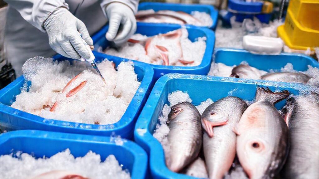 El pescado congelado se mantiene saludable y fresco