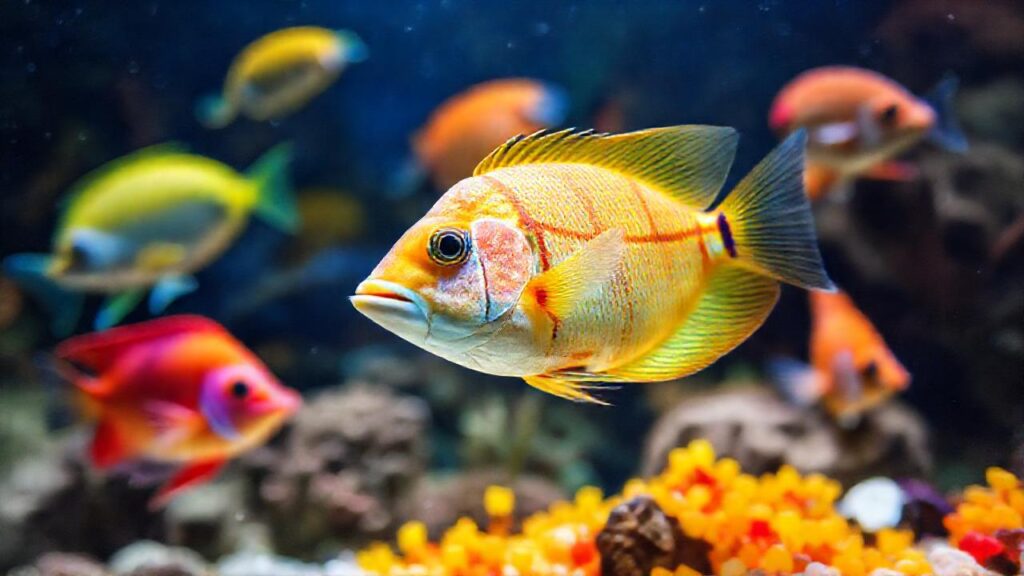 Un acuario tropical vibrante y saludable