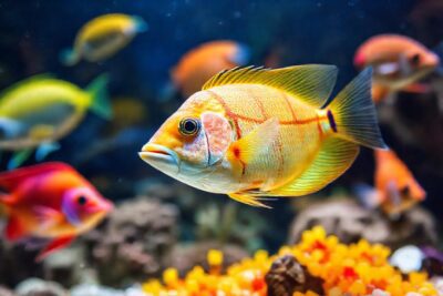 Un acuario tropical vibrante y saludable