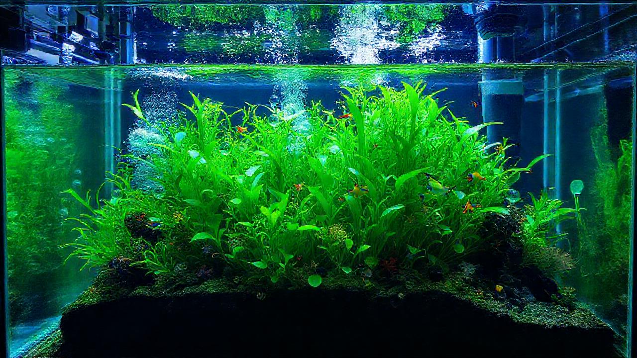 Un acuario sumergido, vibrante y sereno
